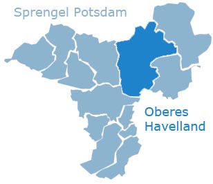 Karte vom Sprengel Potsdam - Oberes Havelland